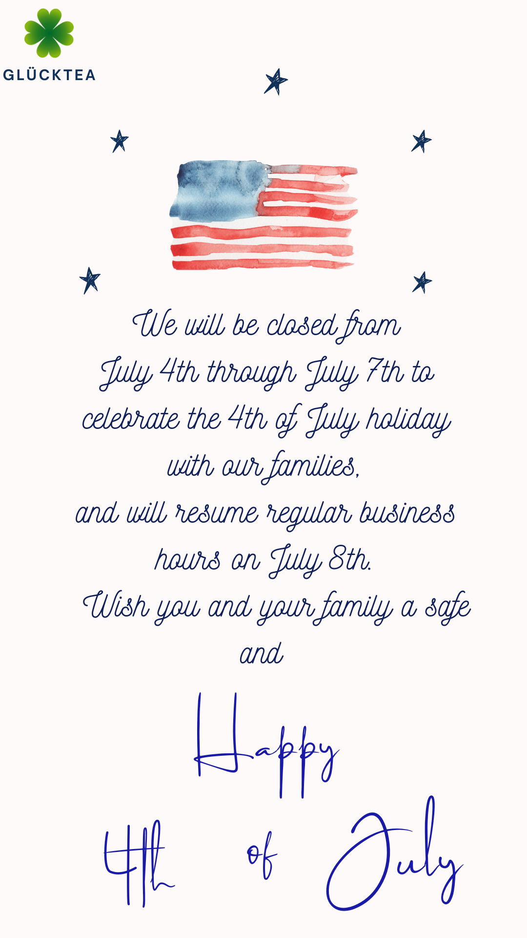 Notice of Special Operating Hours