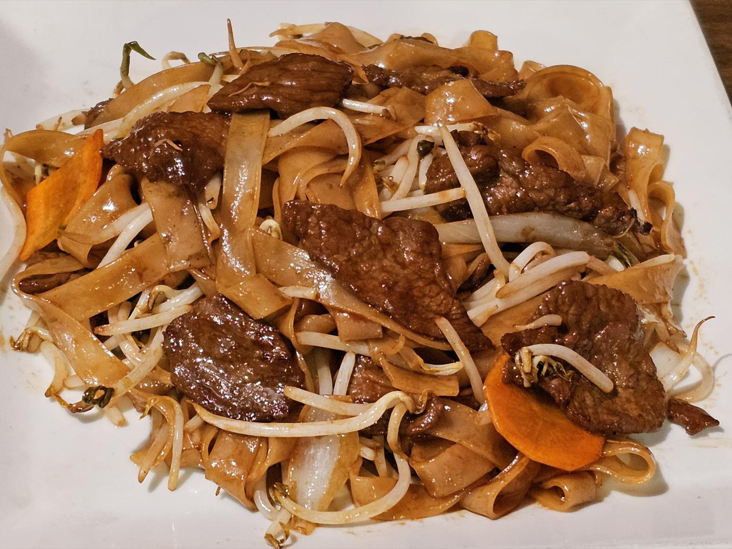 Beef chow fun at China Village Chinese Restaurant in Jerome