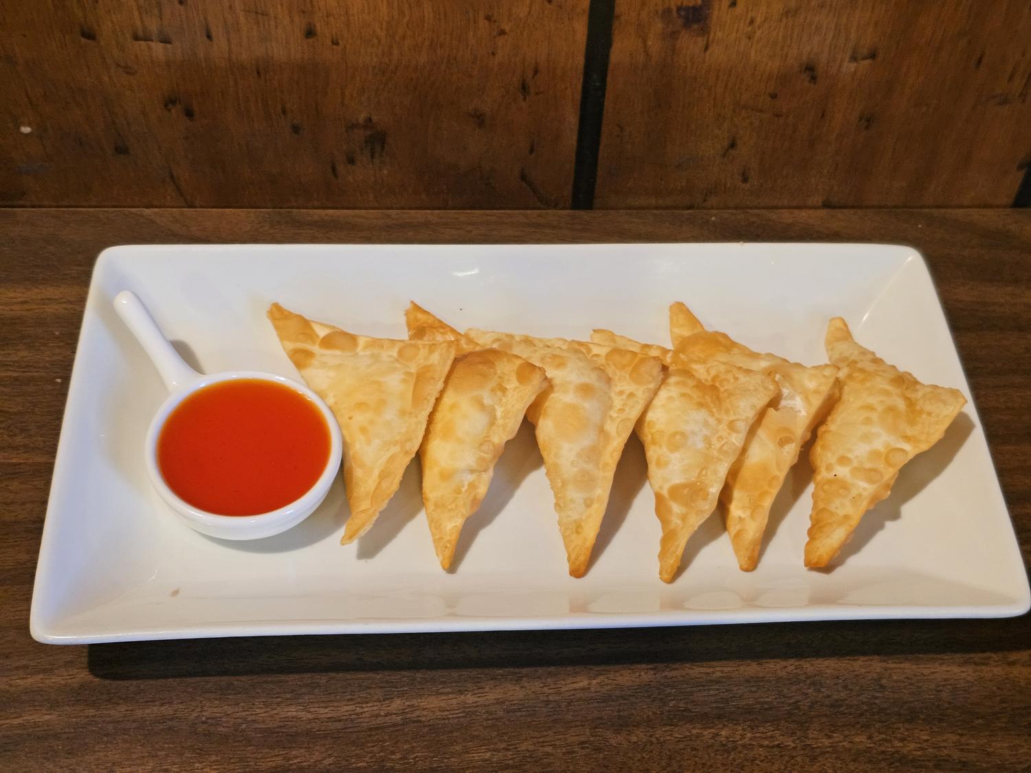 Wonton triangles at China Village Chinese Restaurant in Jerome