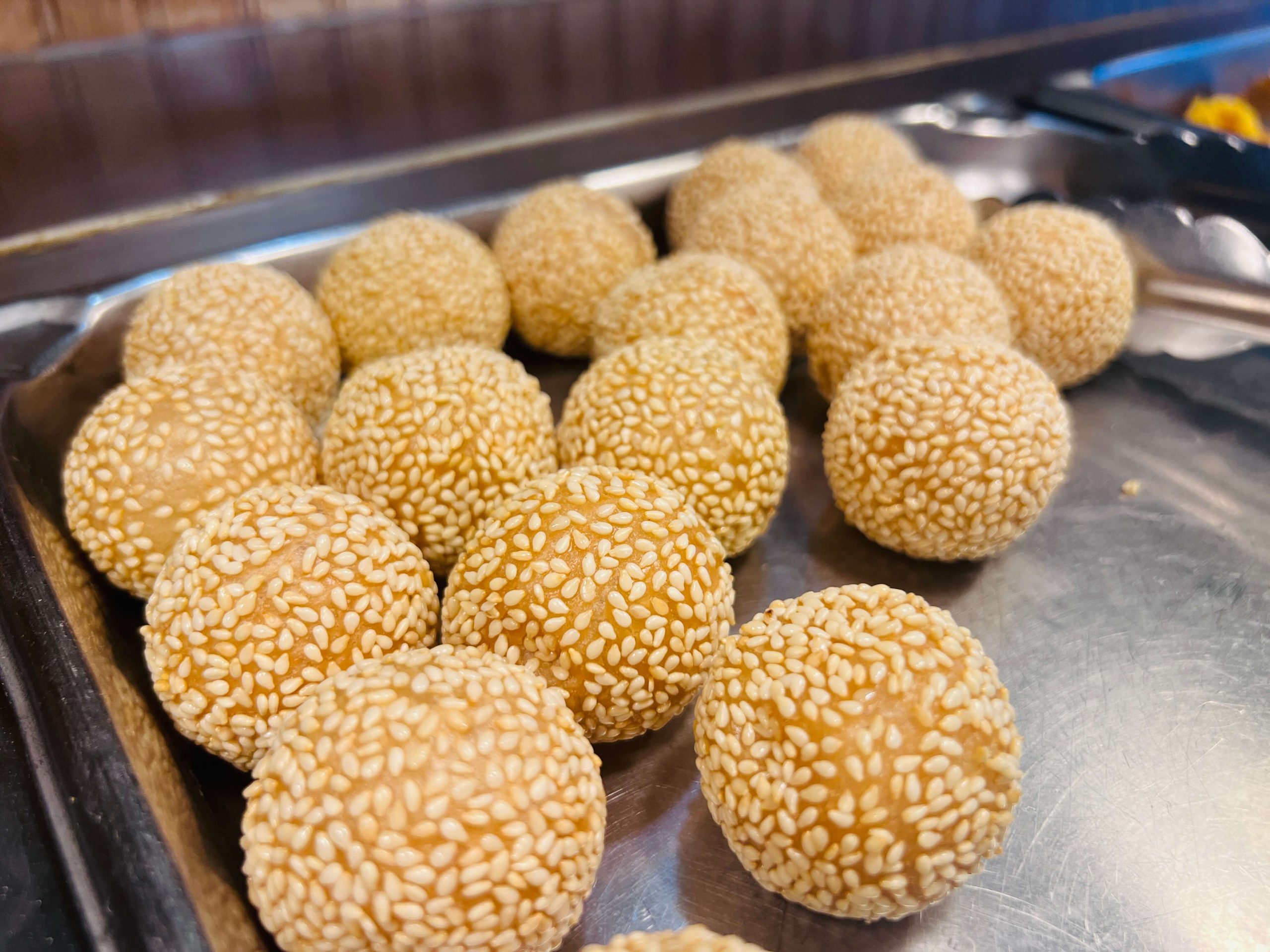 Golden-China-Restaurant-Sesame-Balls-Dessert-Flowood Traditional sesame - coated glutinous rice balls at Golden China, a Chinese Restaurant in Flowood