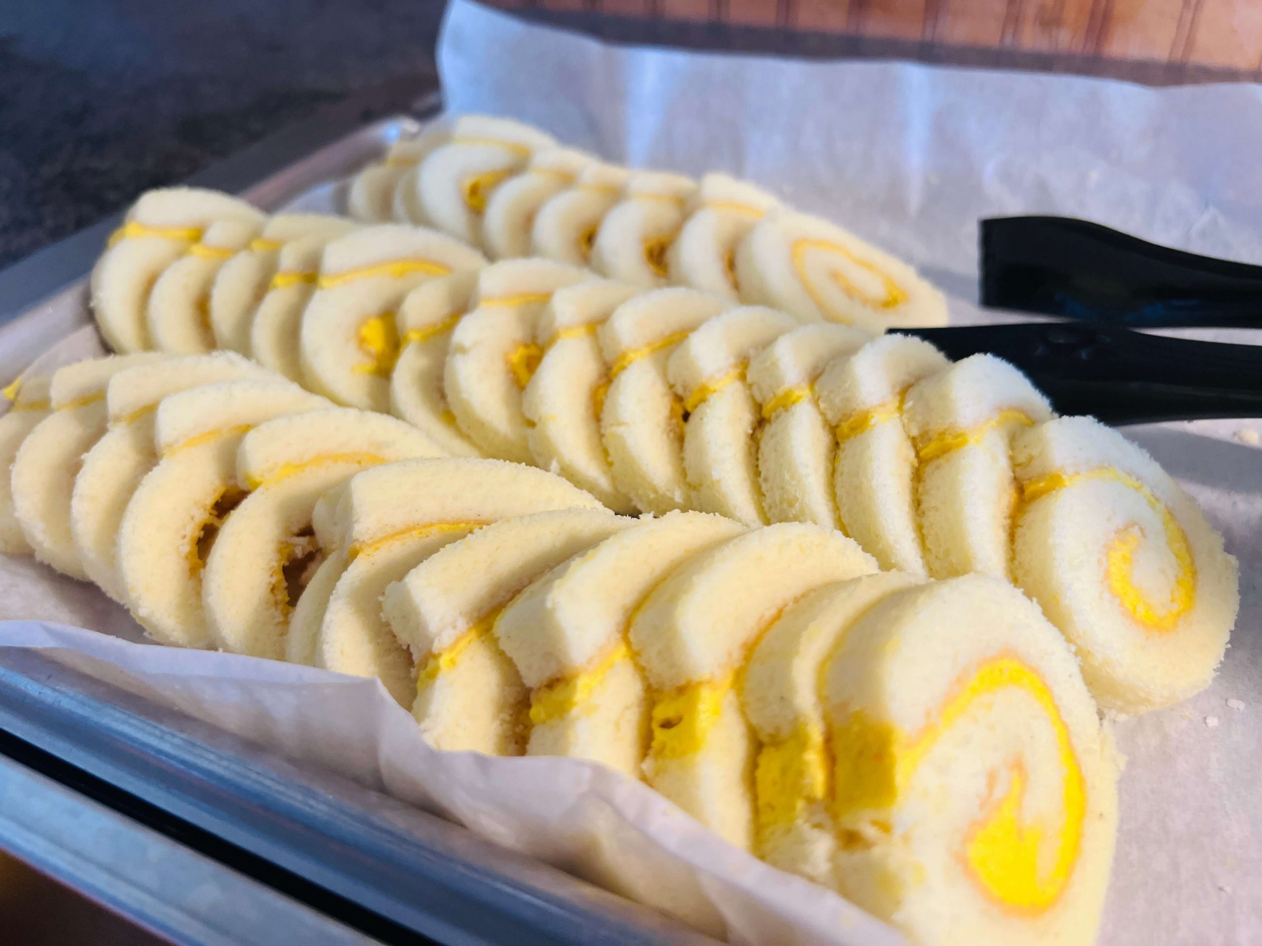 Golden-China-Restaurant-Yellow-Swirl-Cake-Roll-Flowood Delicate cake roll with yellow swirl filling at Golden China, a Chinese Restaurant in Flowood