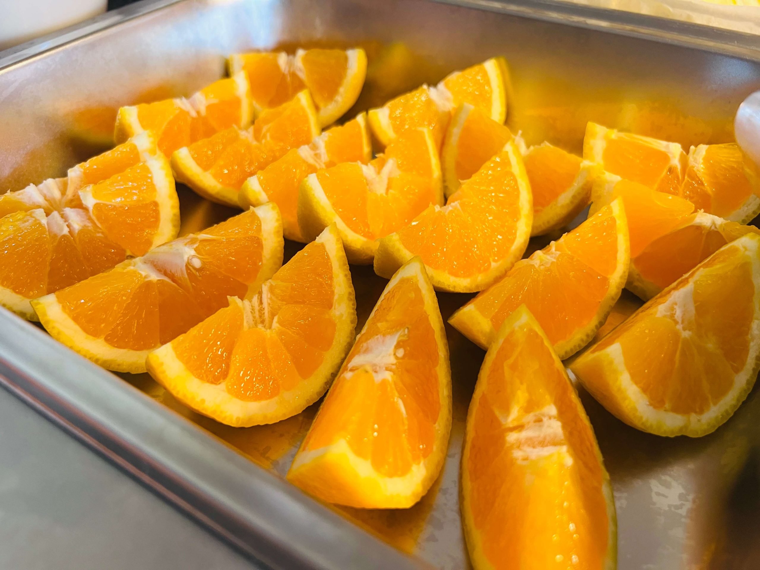 Golden-China-Restaurant-Orange-Slices-Fruit-Dish-Flowood Fresh orange slices served as a simple fruit dish at Golden China, a Chinese Restaurant in Flowood