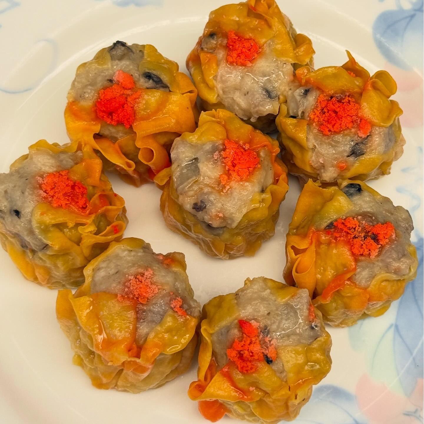 Shumai with fish roe at Golden Garden, a Chinese Restaurant in Sacramento