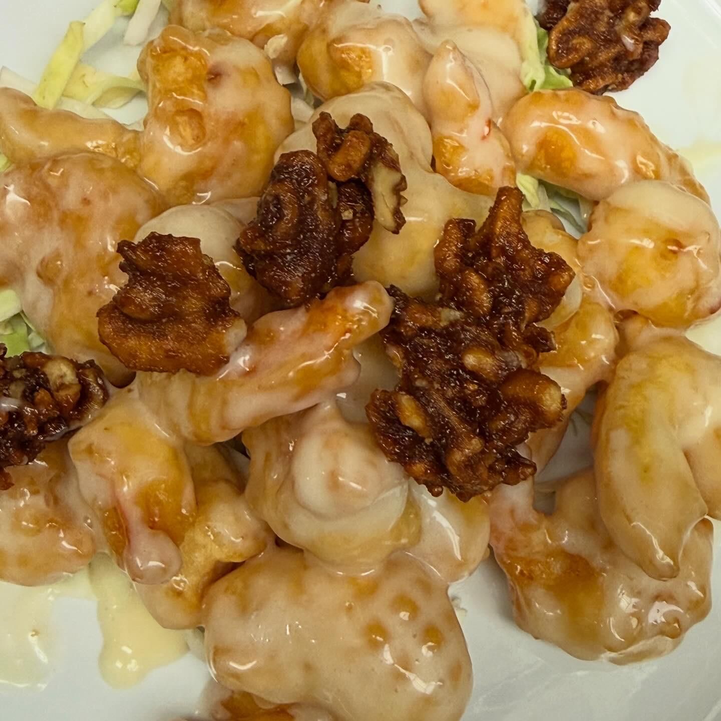 Honey walnut shrimp at Golden Garden, a Chinese Restaurant in Sacramento