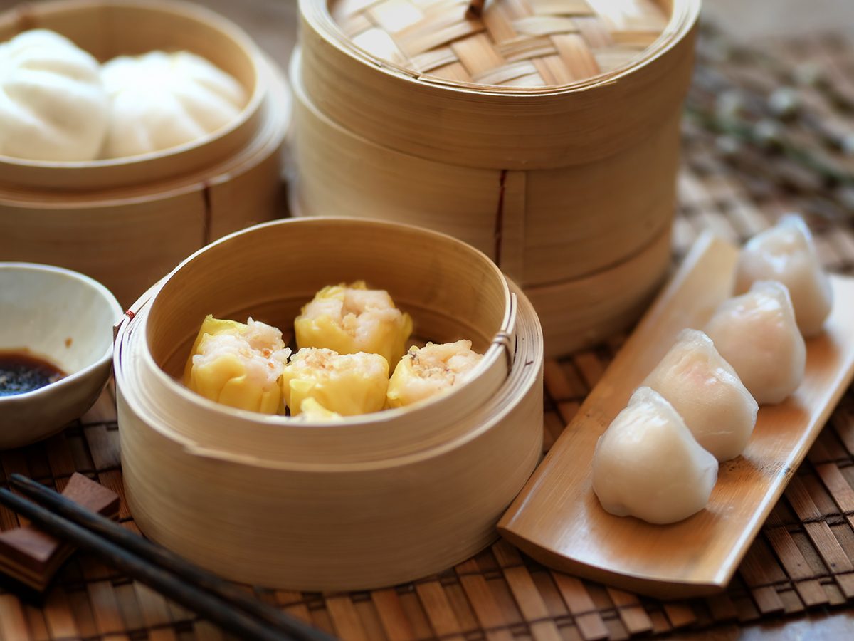 steamed dumpling and steamed pork bun at Good World Chinese Restaurant & Lounge, a Chinese Restaurant in Portland