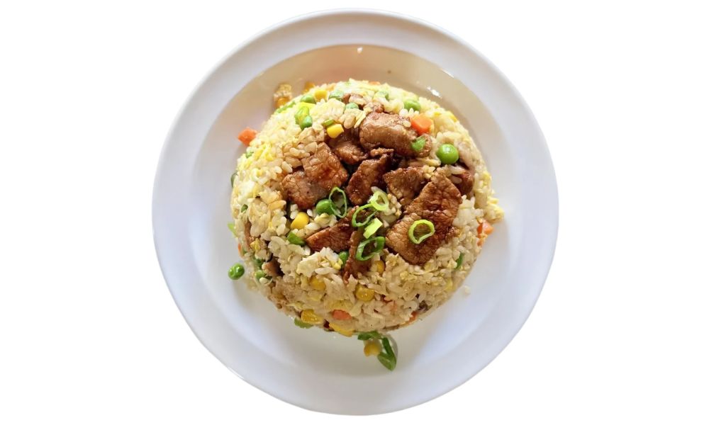 Beef Fried Rice Rice stir - fried with beef and vegetables at Chop Asian Kitchen, a Asian restaurant in Yucaipa