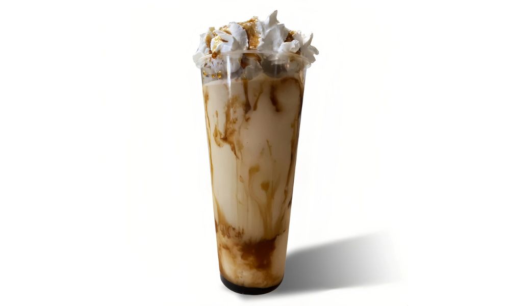 Mocha Slush Iced mocha drink with caramel and whipped cream at Chop Asian Kitchen, a Asian restaurant in Yucaipa