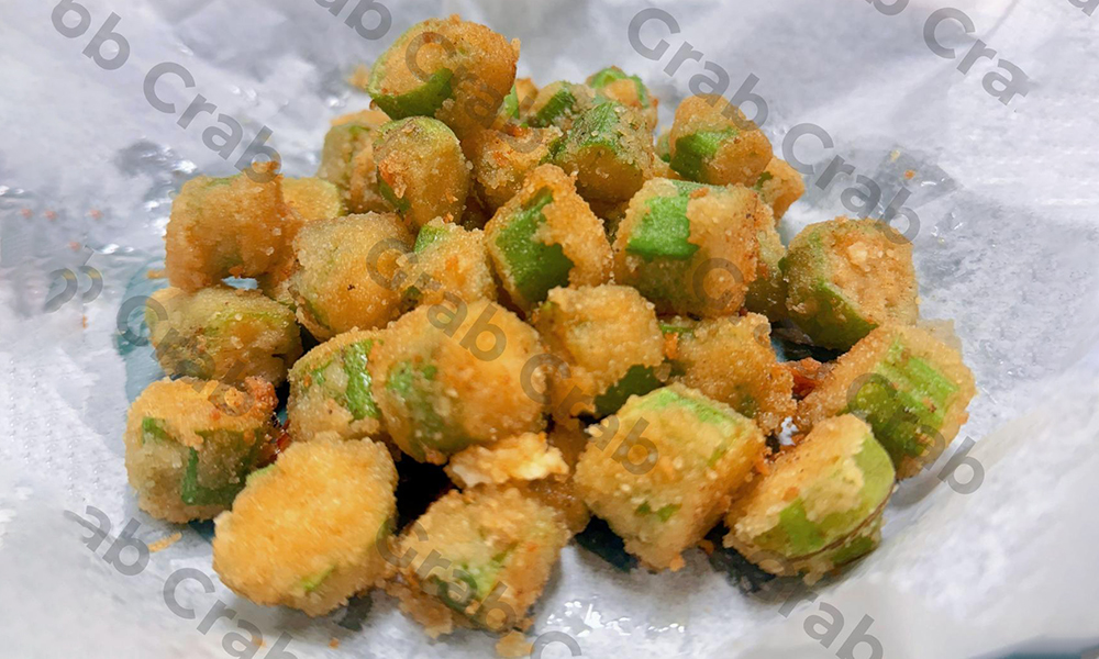 Fried Okra at Grab Crab, a Seafood Restaurant in Pontiac