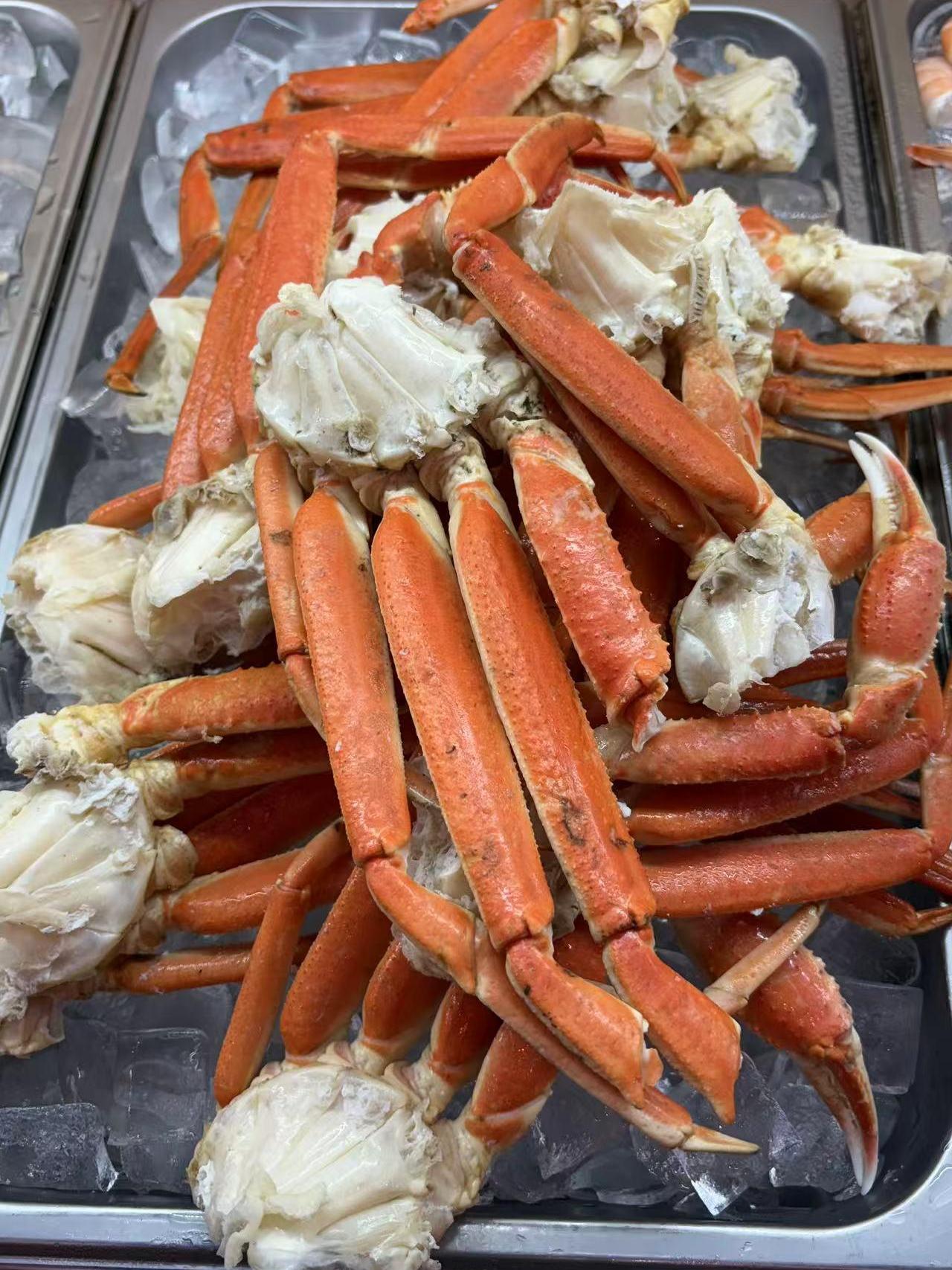 Grand-Buffet-Buffet-restaurant-King-Crab-Legs-NY King Crab Legs are large, cooked crab legs served on ice at Grand Buffet, a Buffet restaurant in NY