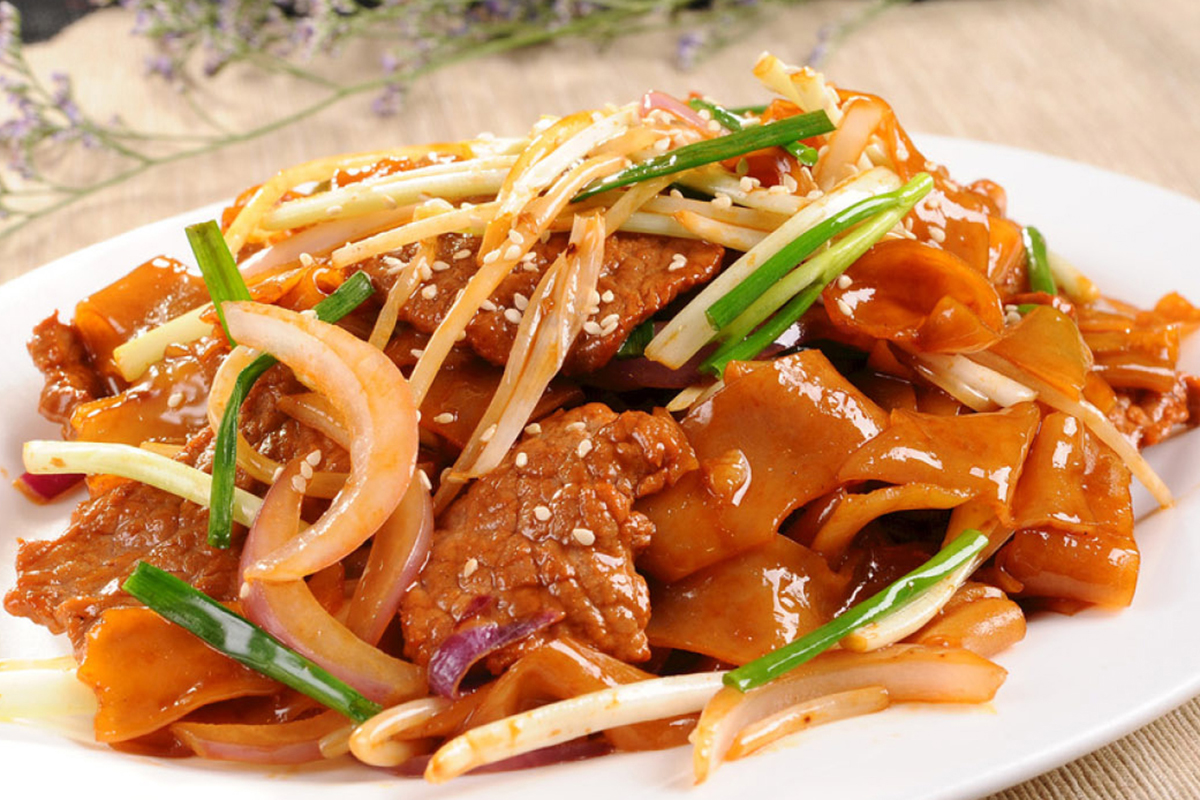 Beef Chow Fun at Grandma's Dim Sum, a Chinese Restaurant in Flushing