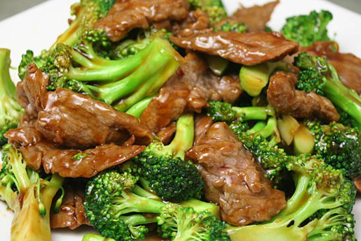 Tender beef stir - fried with fresh broccoli at Great Wall Restaurant, a Chinese Restaurant in Elkhart