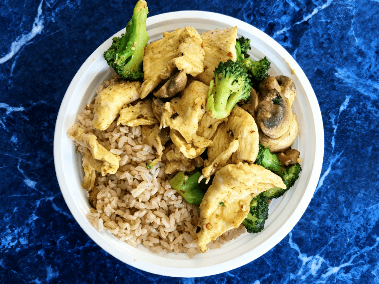 Chicken with broccoli & mushroom stir-fry at Green China, a Chinese Restaurant in Germantown