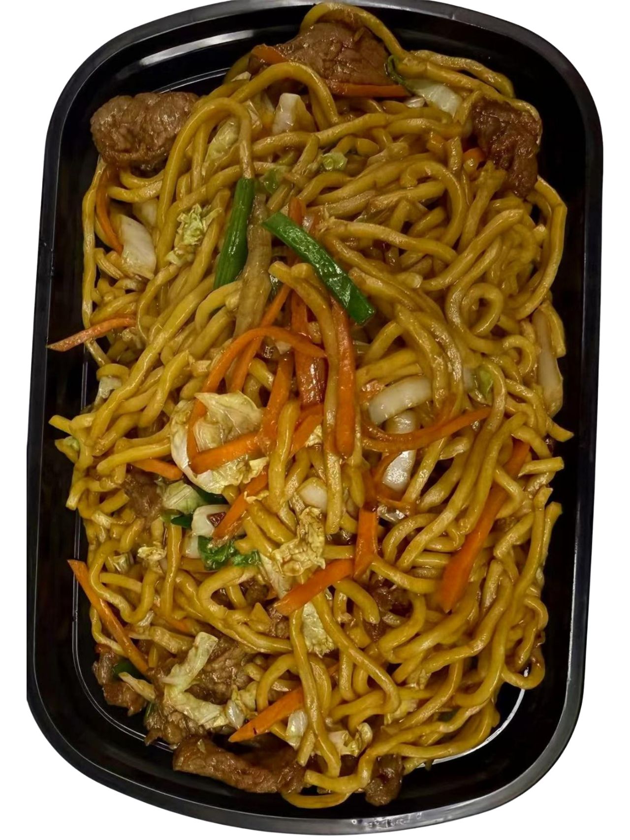 Chewy lo mein with beef and veggies at Green Jade,a Chinese Restaurant in Depew.