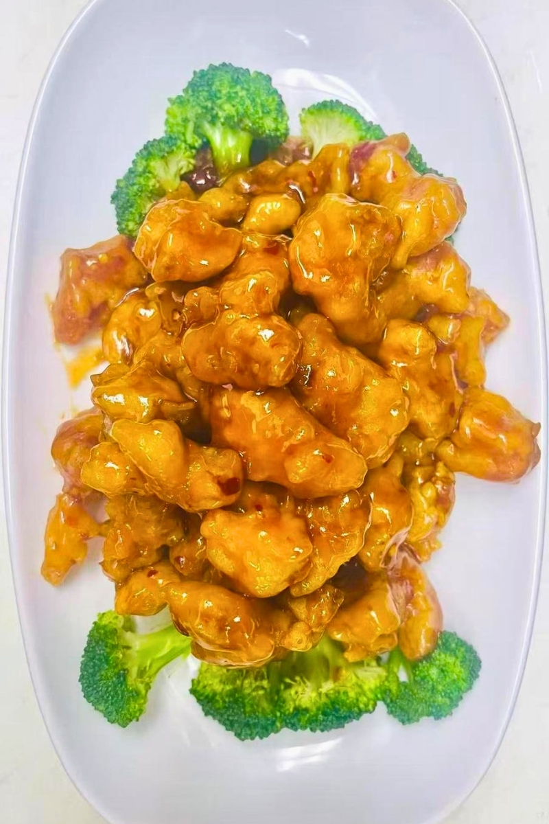 Spicy and crispy General Tao’s chicken at Green Jade,a Chinese Restaurant in Depew