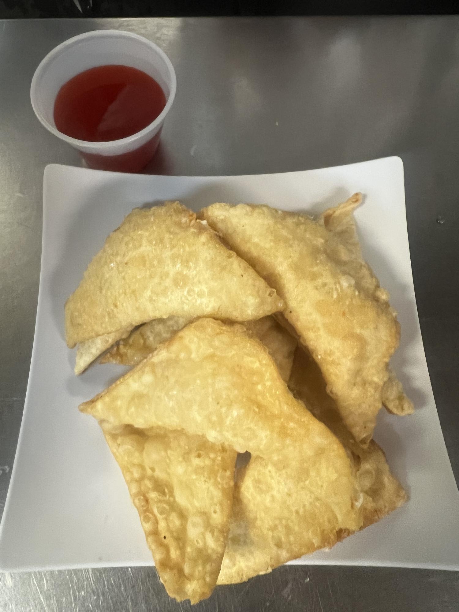 Crispy cheese wantons with sauce at Green Jade,a Chinese Restaurant in Depew.