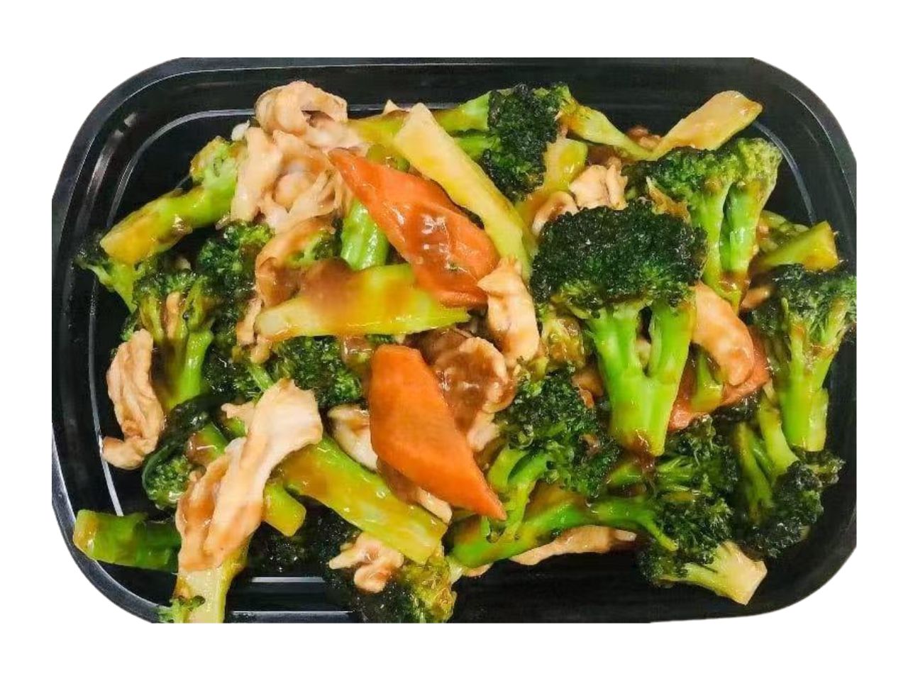Green-Tea-Chinese-Restaurant-Chicken-and-Broccoli-Stir-Fry-Staten-Island Chicken and broccoli stir - fried with sauce at Green Tea, a Chinese Restaurant in Staten Island