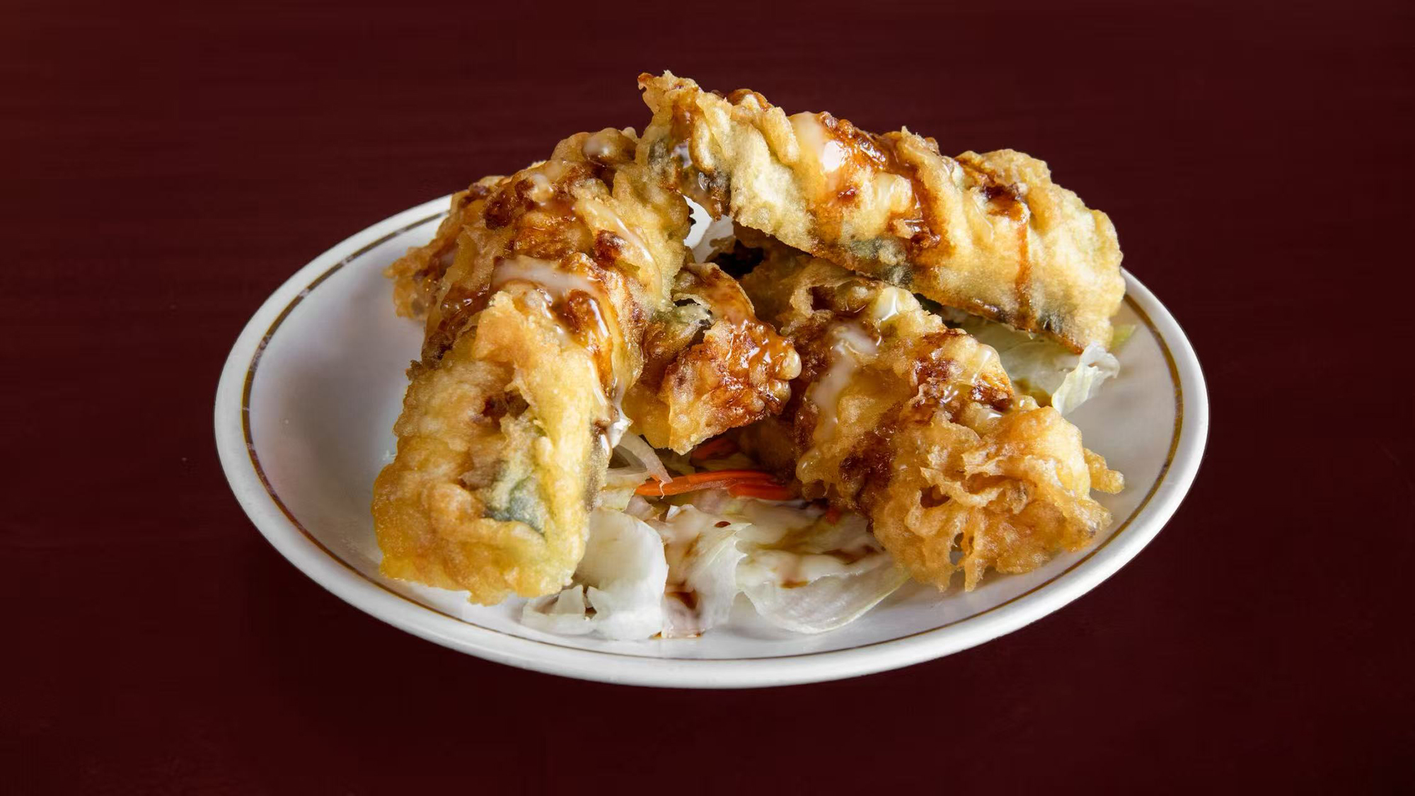 Fried sushi roll with rice at Green Tea Sushi Bar，a Japanese Restaurant in Covington