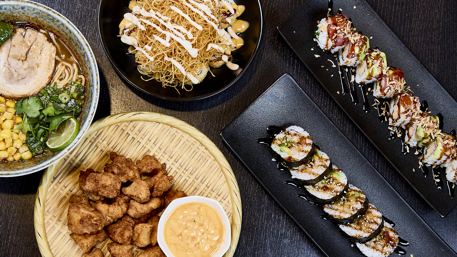 Assorted Japanese Dishes at Gyuto Sushi & Ramen，a Japanese Restaurant in Arlington