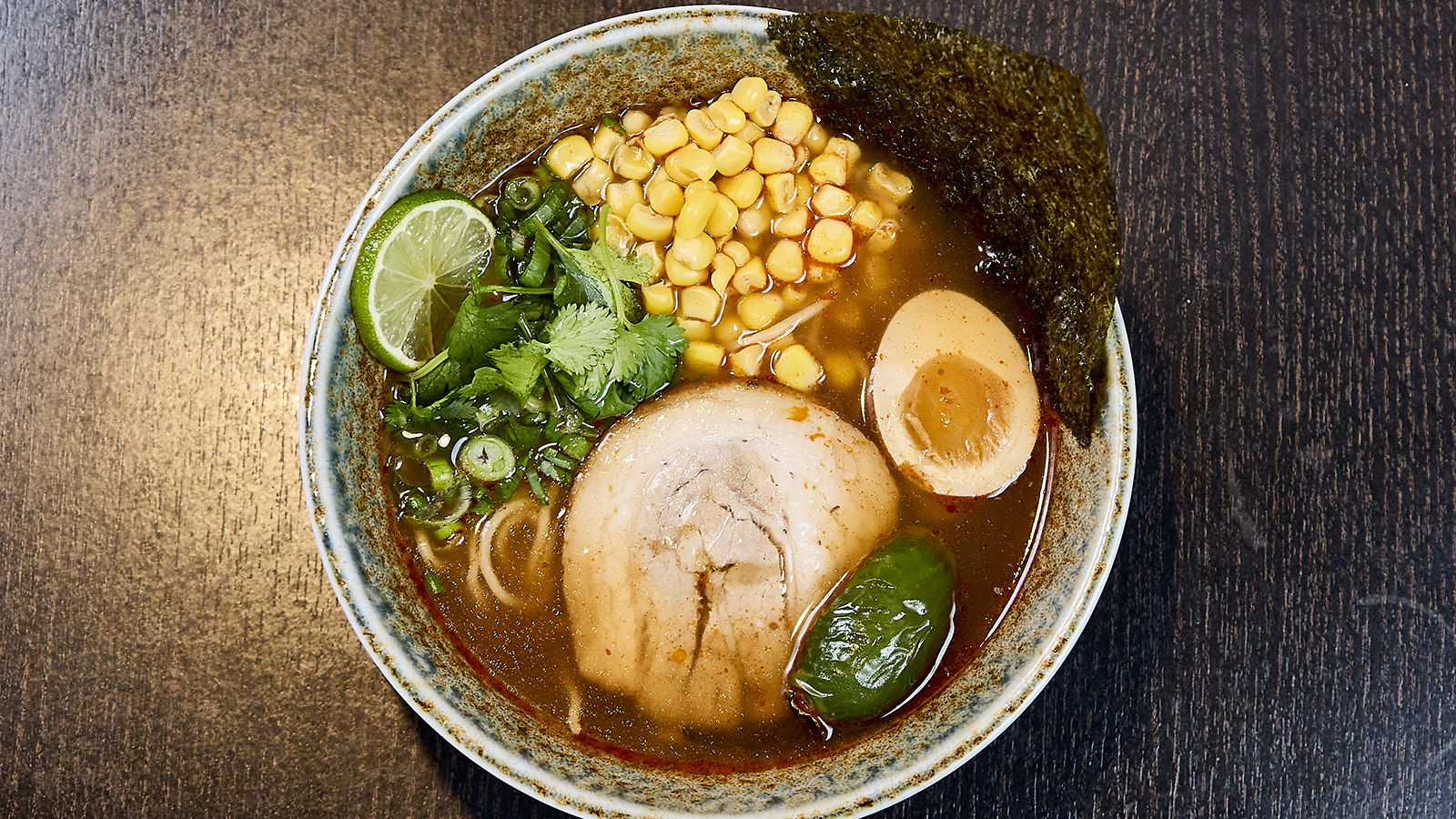 Ramen with Corn and Lime at Gyuto Sushi & Ramen，a Japanese Restaurant in Arlington