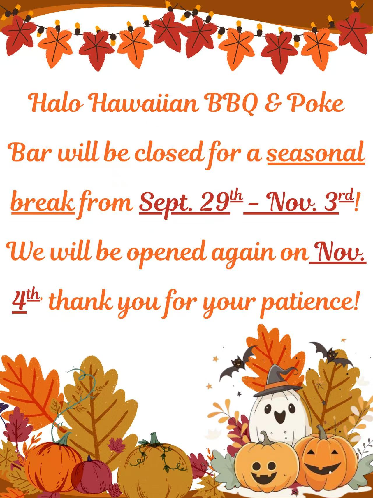 seasonal break