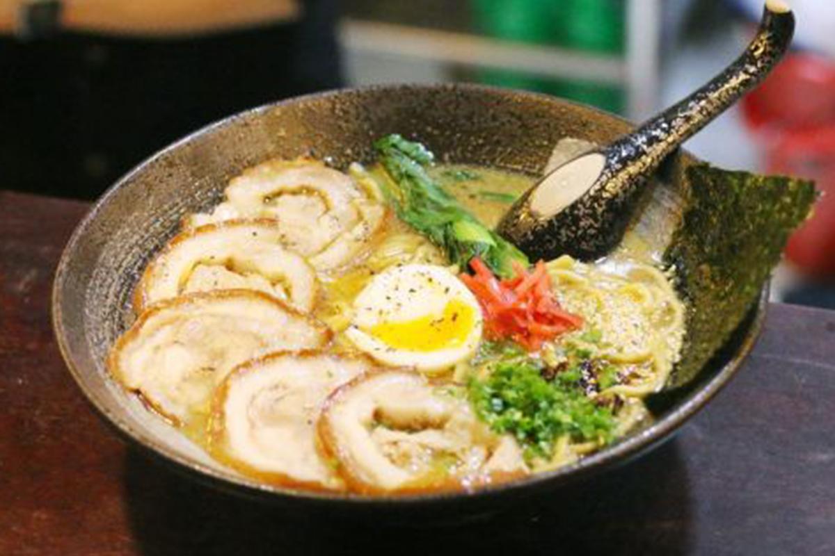 Hanami-Japanese-Cuisine-restaurant-Tonkotsu-Ramen-Merrick Tonkotsu Ramen - Ramen with pork slices, egg, veggies & seaweed at Hanami Japanese Cuisine, a Japanese restaurant in Merrick