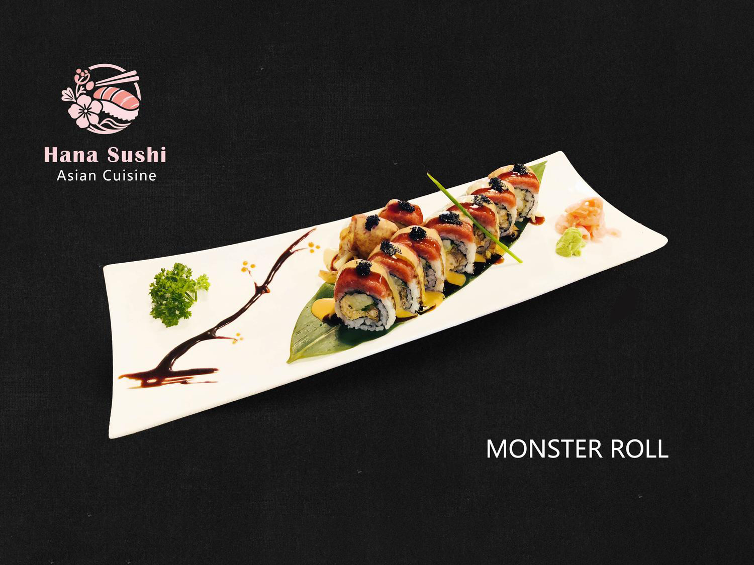 Monster Roll at Hana Sushi Asian Cuisine Asian Restaurant in Jacksonville