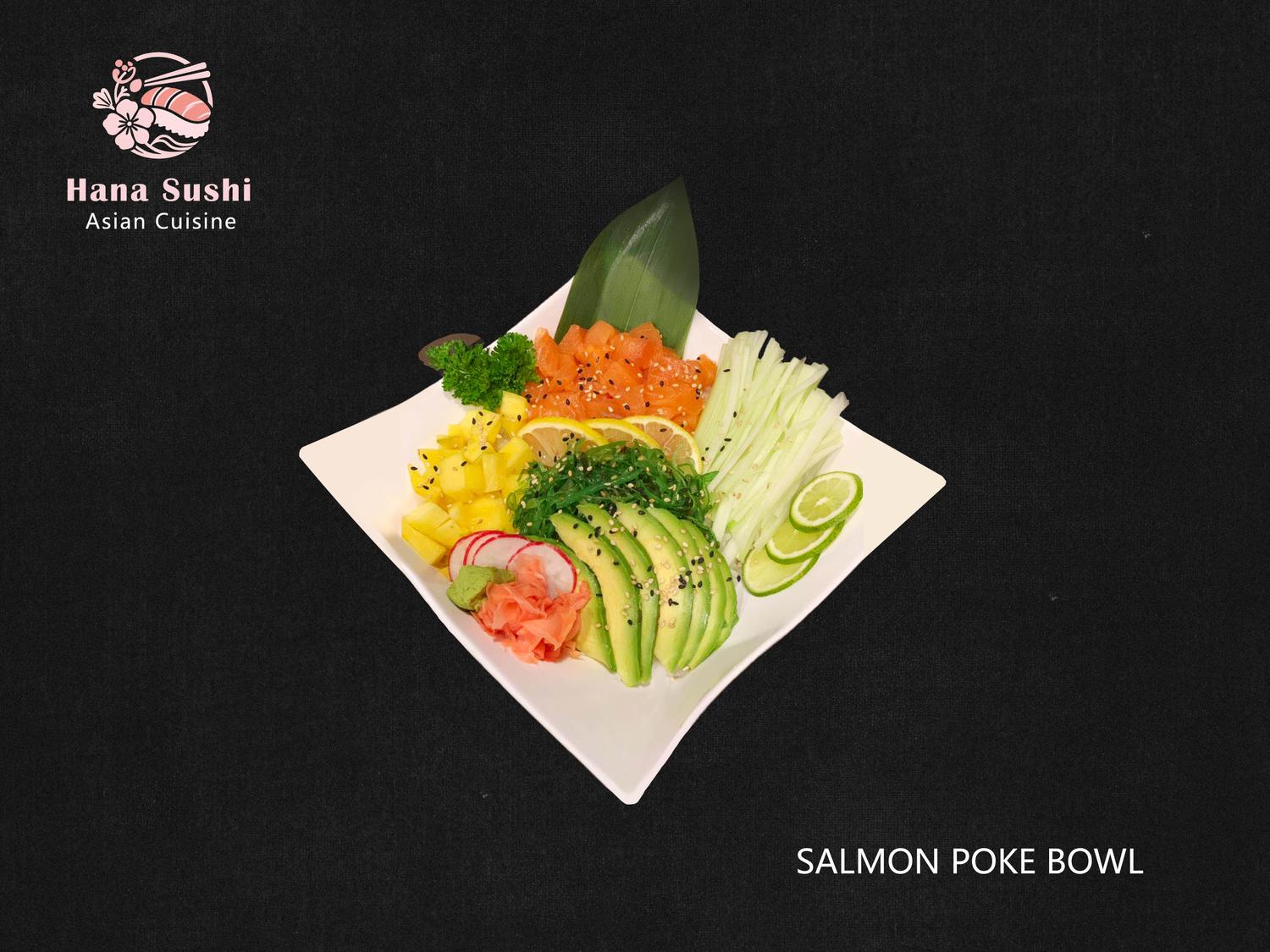 Salmon Poke Bowl at Hana Sushi Asian Cuisine Asian Restaurant in Jacksonville
