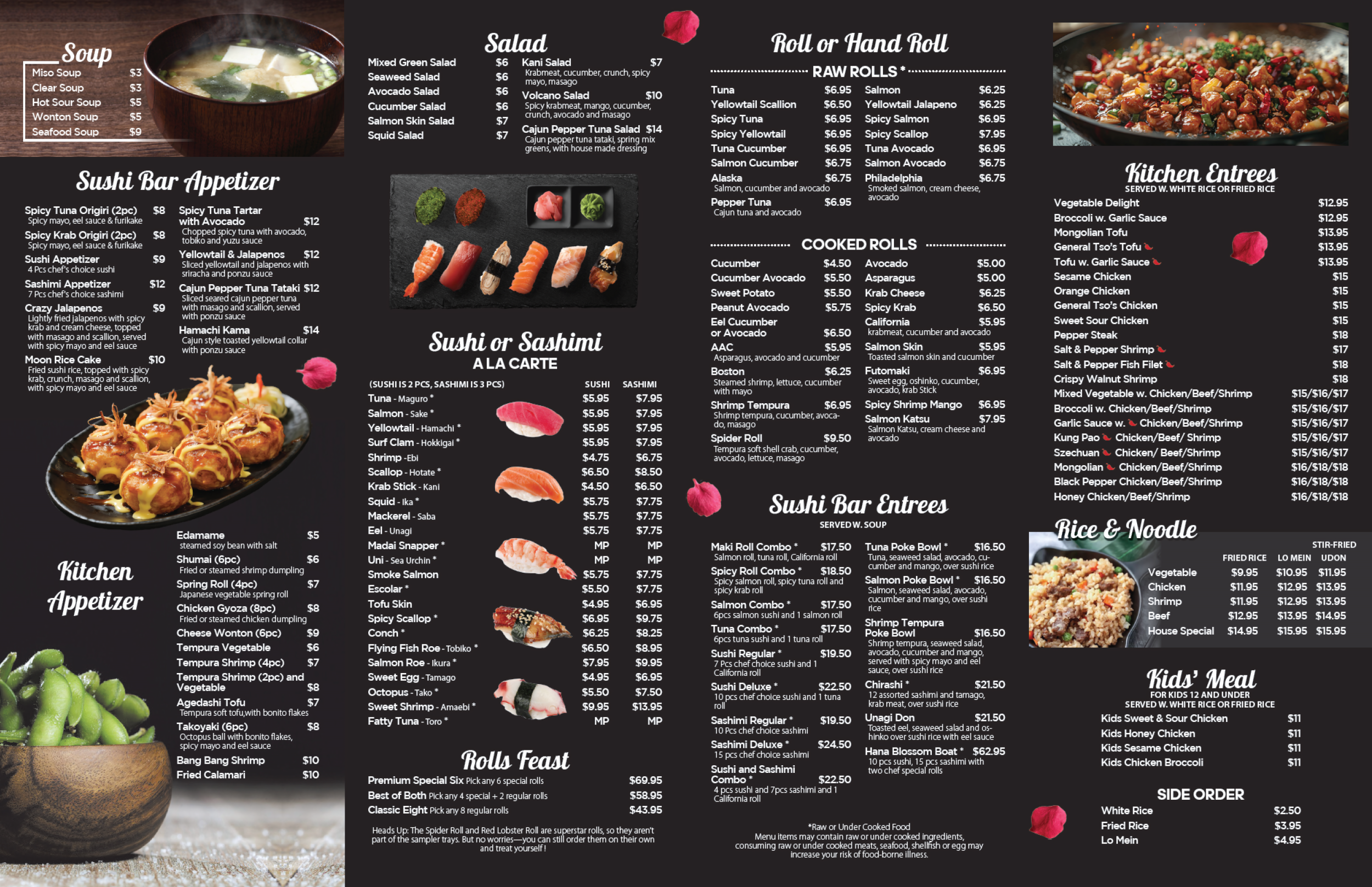 Sushi restaurant Hana Sushi Menu 1 | St Johns