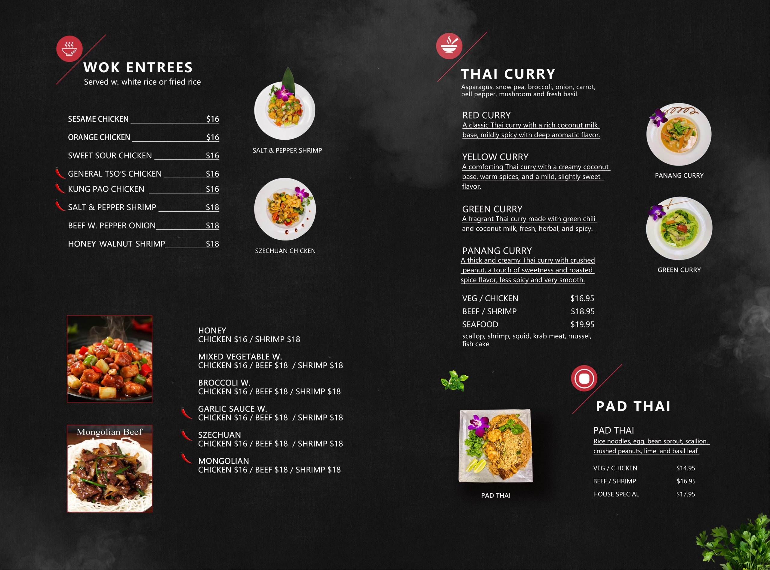 Restaurant menu 9, detailed description provided below