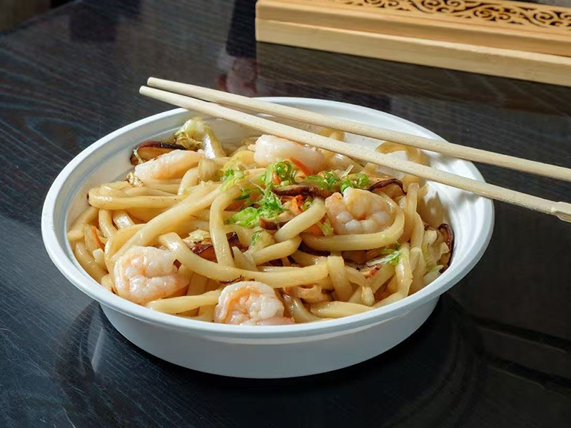 Stir-fried udon noodles with shrimp and veggies at Hana Sushi & Asian Cuisine, a Asian Restaurant in Maplewood