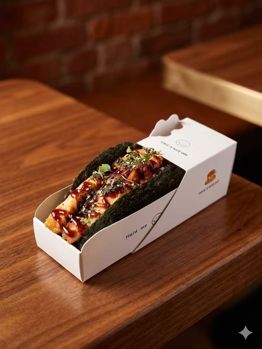 Ebi Fry (Fried Shrimp) Sushi Taco at Hannie Bite, Asian Restaurant in Philadelphia