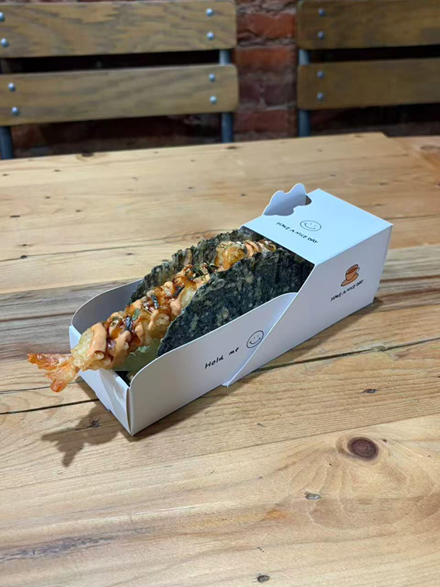 Tempura Shrimp Sushi Taco at Hannie Bite, Asian Restaurant in Philadelphia