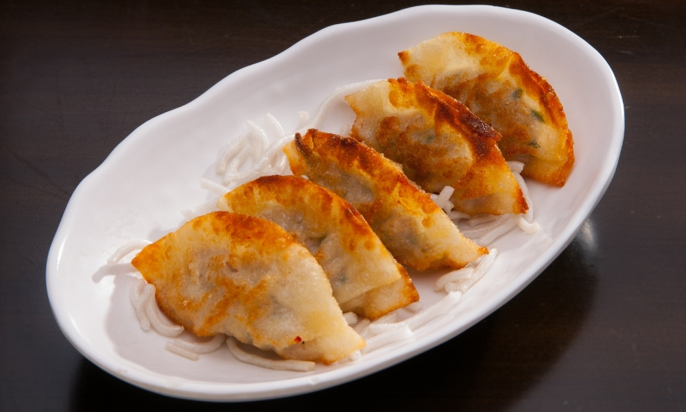 Pan-fried dumplings with vermicelli at Happy Garden Restaurant, a Chinese Restaurant in Mt Laurel Township