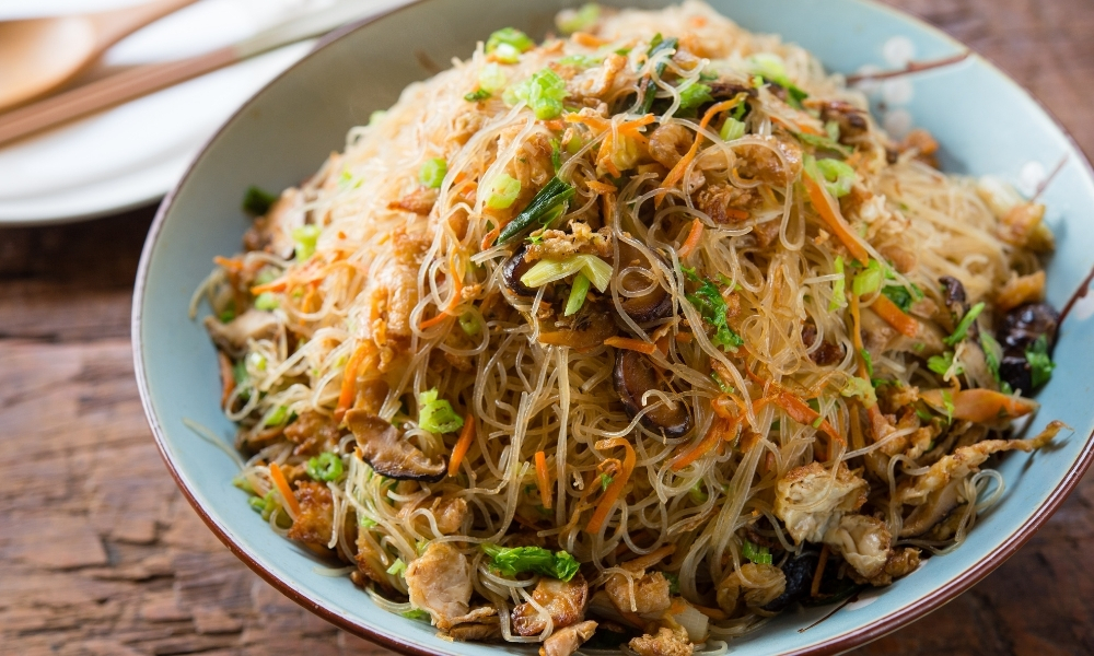 Stir-fried rice noodles with meat and veggies at Happy Garden Restaurant, a Chinese Restaurant in Mt Laurel Township
