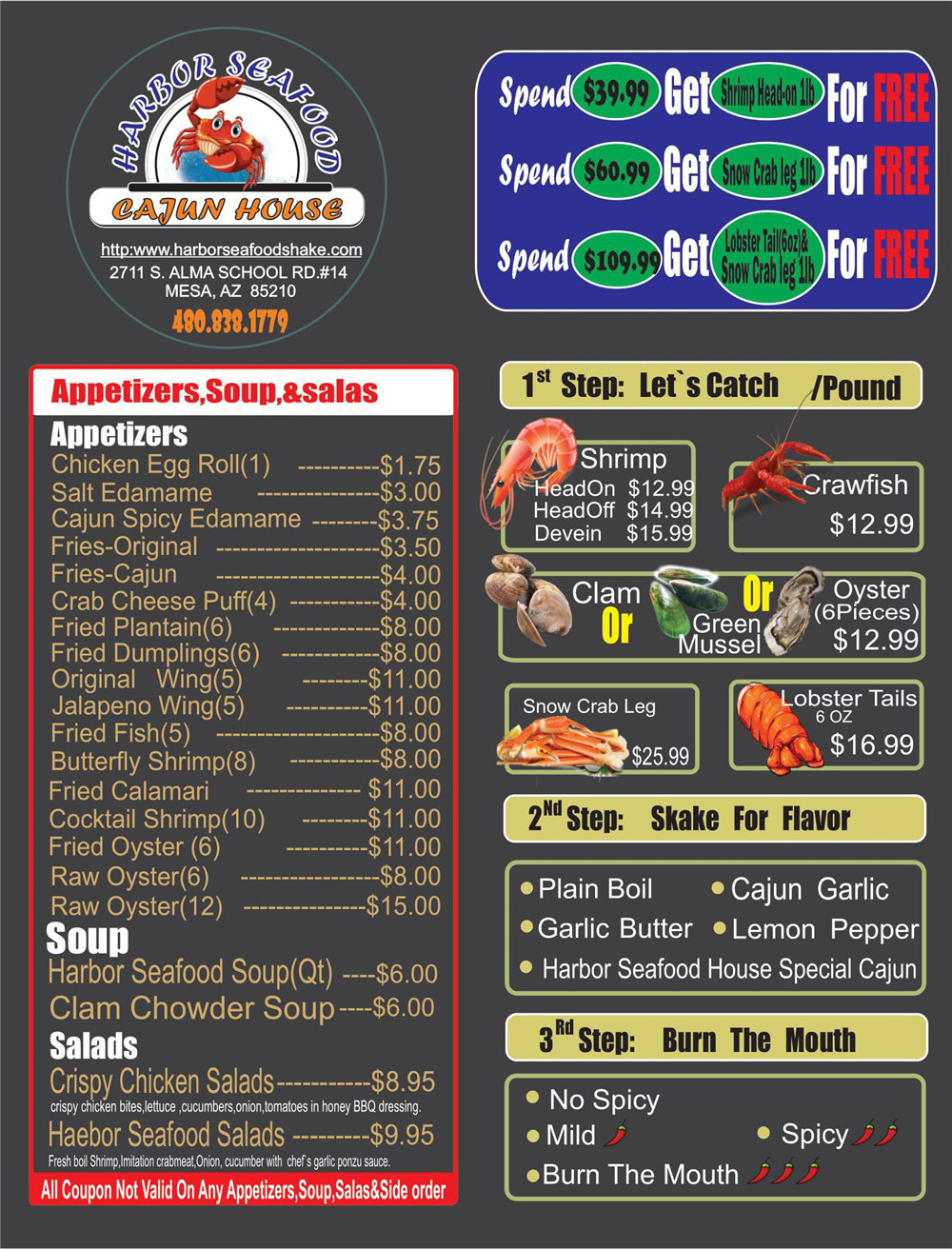 Harbor Seafood Cajun House Seafood Order｜Mesa｜AZ