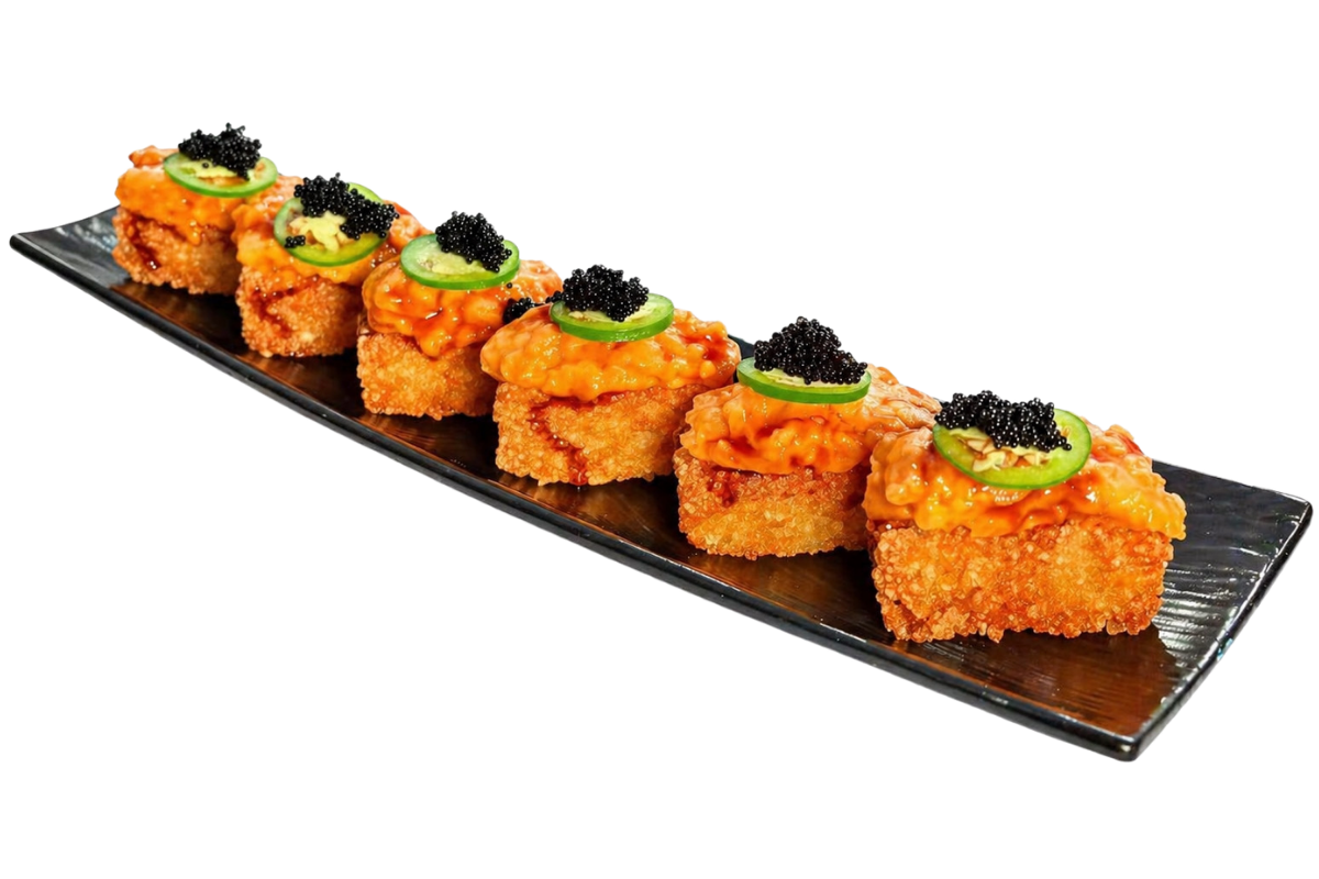 Spicy fish crispy rice bites at Haru, a Japanese Restaurant in MIDDLETON