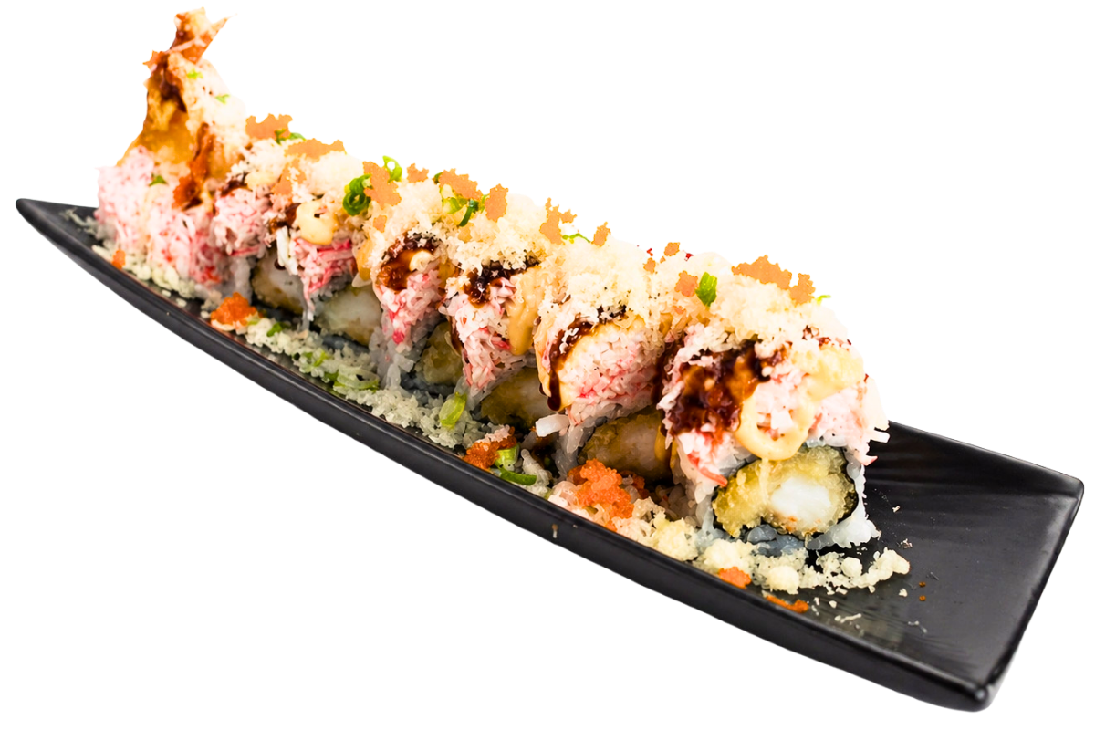 Tempura loaded sushi roll at Haru, a Japanese Restaurant in MIDDLETON