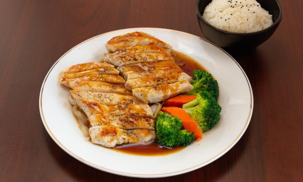 chicken teriyaki at Haru Sushi, a Japanese restaurant in Williamsburg