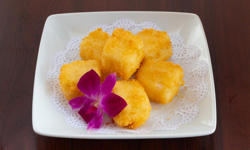 Crispy Fried Milk at Haru Sushi, a Japanese restaurant in Williamsburg