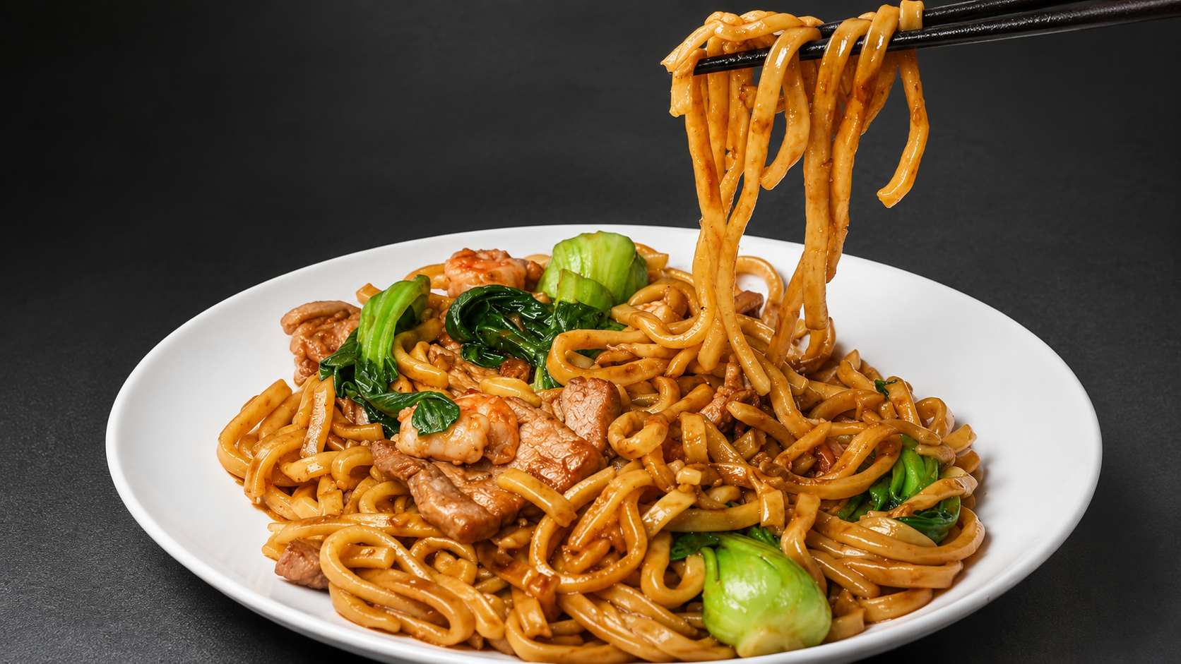 Hokkien Stir Fried Noodles at Hawker CO, a Malaysian Restaurant in Las Vegas