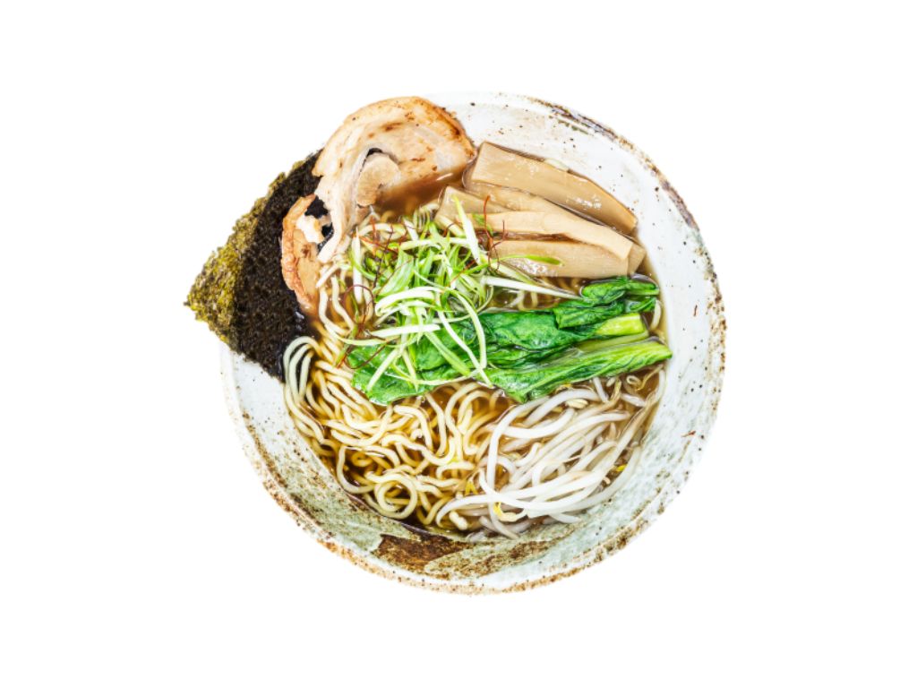 Soy sauce - based ramen with pork, greens and seaweed at Billings Heights Hokkaido Ramen House, a Japanese restaurant in Billings