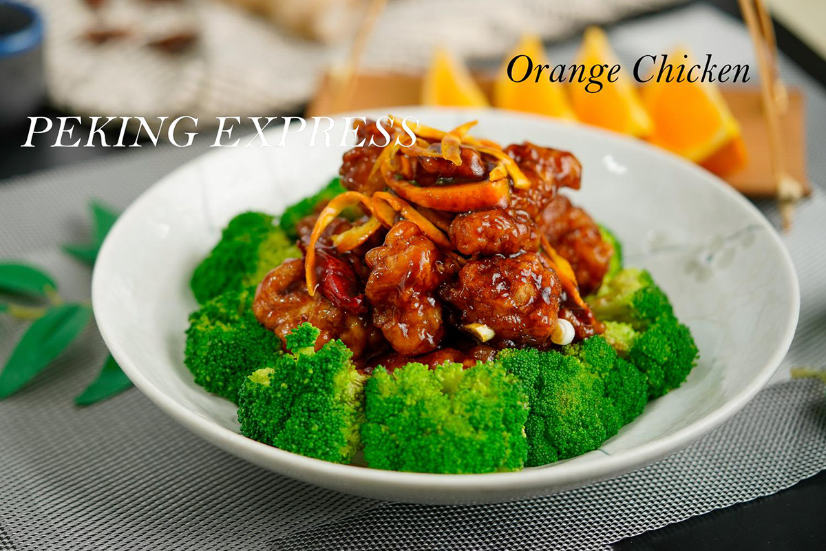 Orange Chicken at Peking Express，a Asian Restaurant in South Ozone Park
