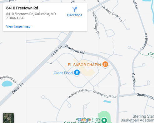 Location, 6410 Freetown Rd, Columbia, MD 21044