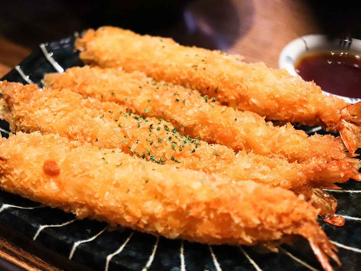 Shrimp tempura, with a crispy outer skin and tender shrimp meat at Hibachi Express，a Japanese Restaurant in Queens