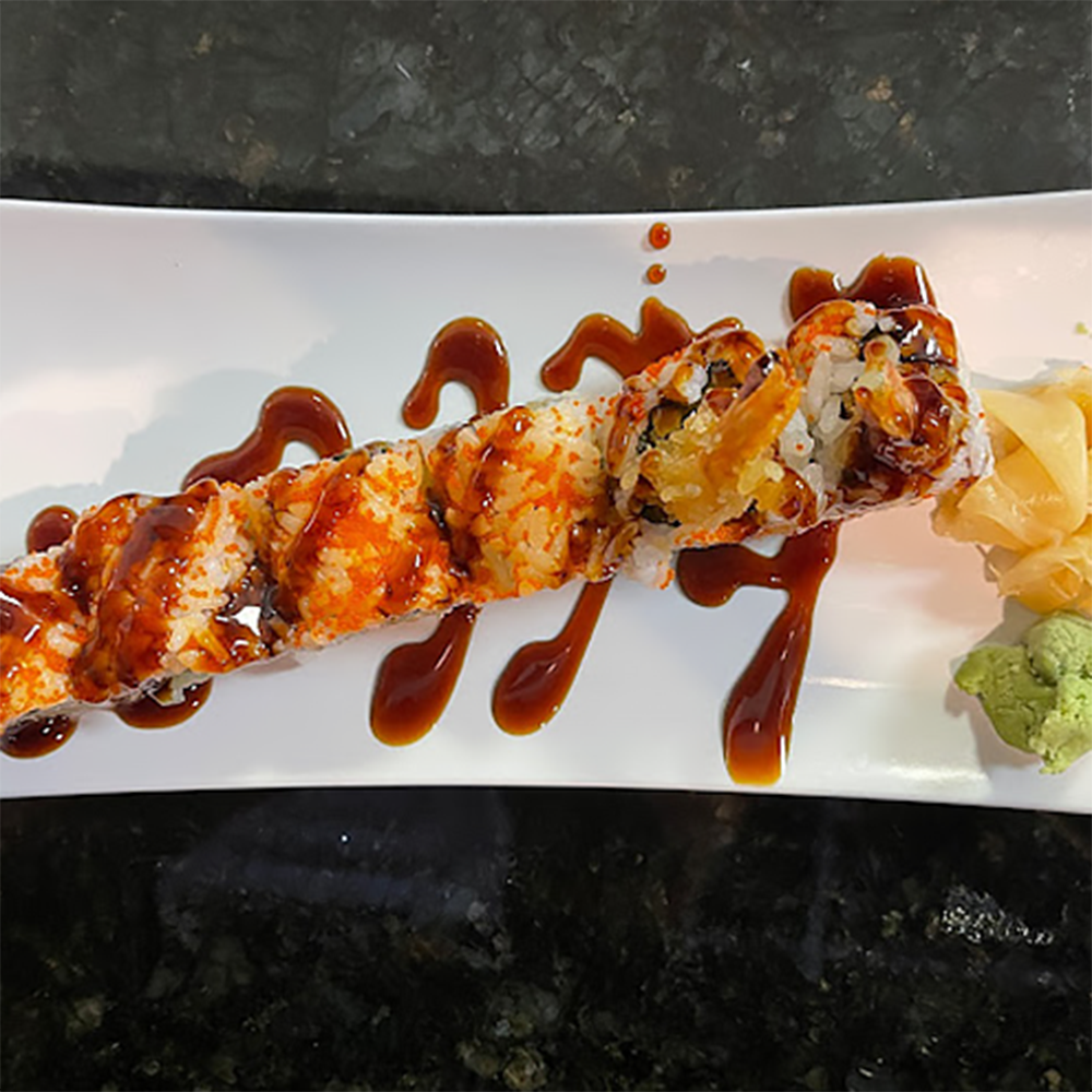 Tempura Shrimp Roll at Hibachi of Sakura，a Japanese Restaurant in Ocala