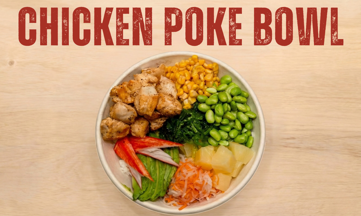 Chicken poke bowl with avocado, edamame and fresh veggies at Hibachi Station, a Japanese Restaurant in Troy