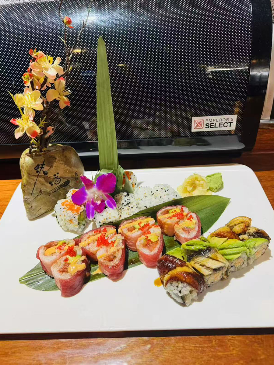 Premium sushi combo with tuna, eel and specialty rolls at Hikari Sushi, a Japanese Restaurant in Jacksonville