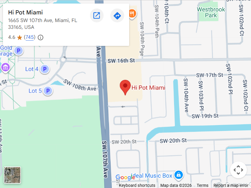 Location, 1665 SW 107th Ave, Miami, FL 33165, United States