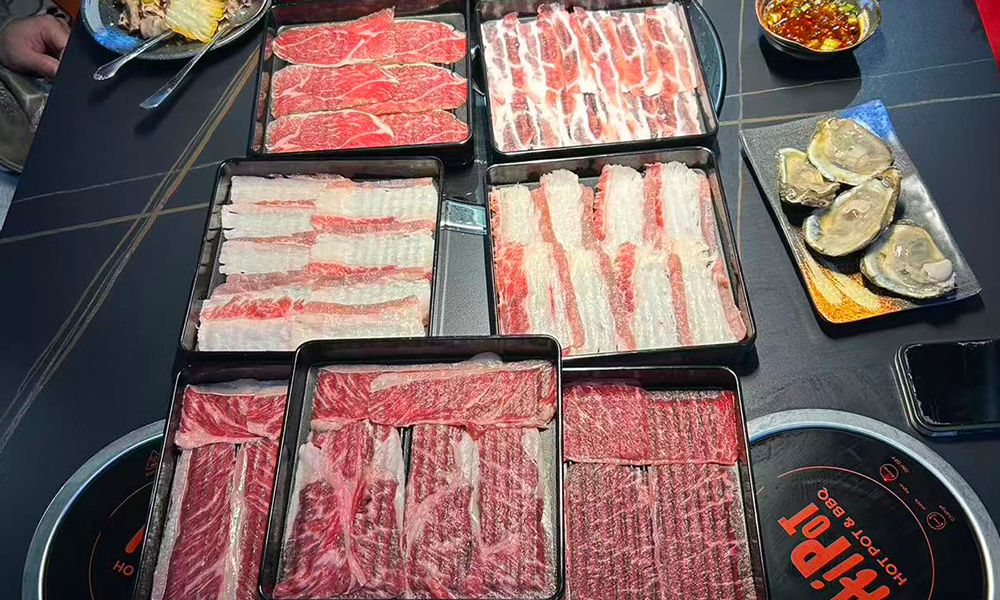 HI-POT-Hot-Pot-BBQ-Restaurant-Raw-Pork-Belly-Spring Sliced Pork Belly at HI POT Hot Pot & BBQ Restaurant in Spring, Texas