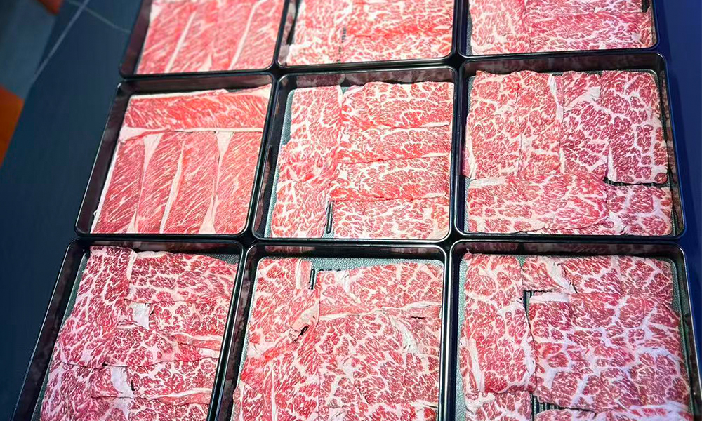 HI-POT-Hot-Pot-BBQ-Restaurant-Raw-Pork-Belly-Spring Sliced Beef at HI POT Hot Pot & BBQ Restaurant in Spring, Texas